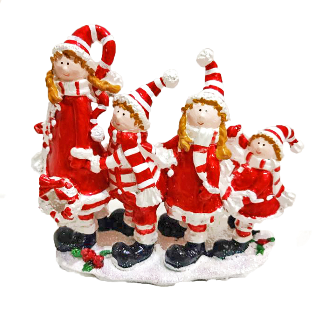 CHRISTMAS CAROLLERS FIGURINE CHRISTMAS DECOR by LIMAN GLASS HANDRCAFTED